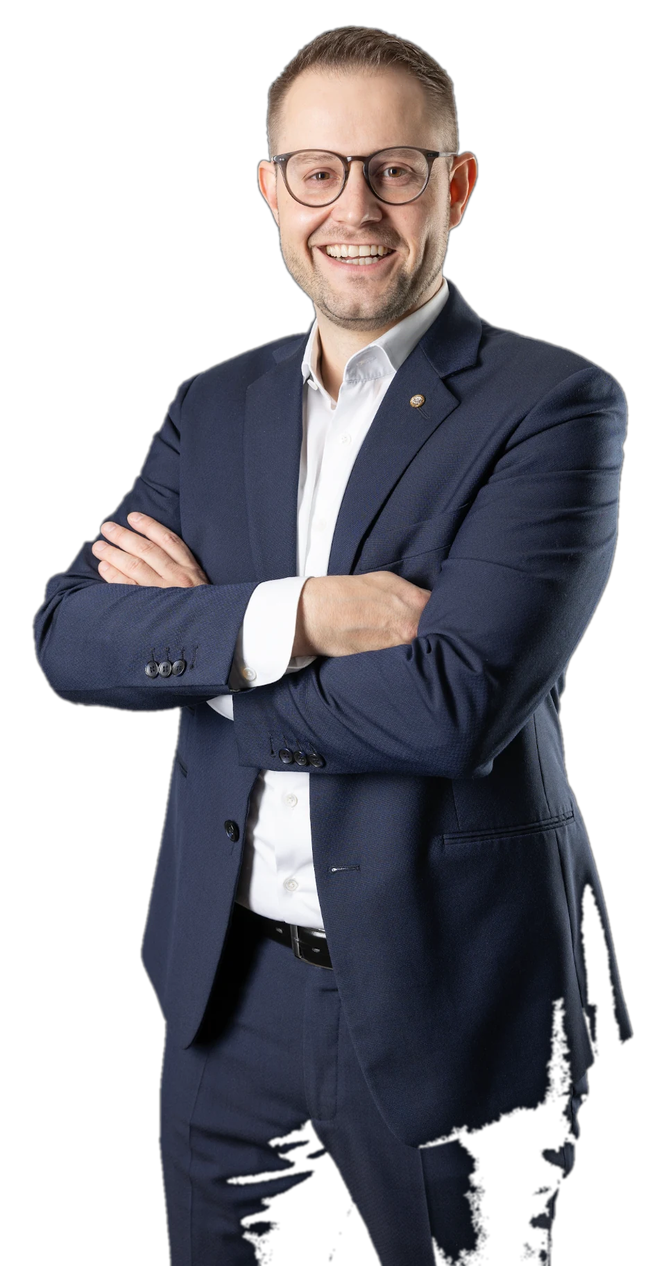 Lars Tanneberger im dunkelblauen Anzug